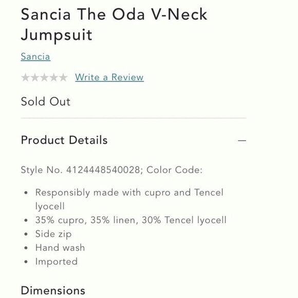 New Anthropolgie x Sancia Oda V-Neck Halter Navy Blue Romper Jumpsuit NWT Medium - Picture 7 of 17